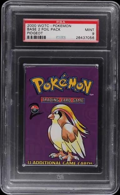 2000 Pokemon Base 2 Foil Pack Pidgeot PSA 9 MINT