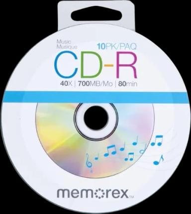 Memorex 99055 40x 700MB 80 Min Music CD-R Discs, 10 Pack