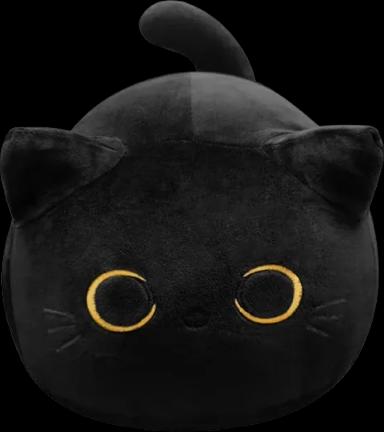 Soft Black Cat Plush Toy Pillow