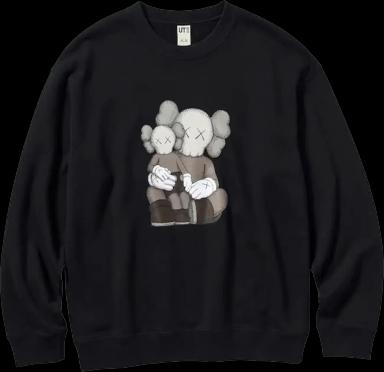 KAWS x Uniqlo Longsleeve Sweatshirt Black (US L)