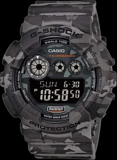 Casio G Shock Men's GD-120CM-8CR G-Shock Digital Display Quartz Grey Watch