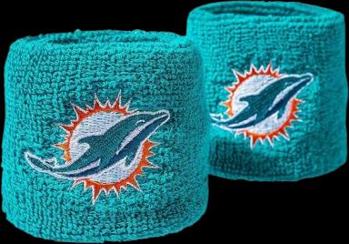 Dolphins Franklin Sports NFL Team Wristbands