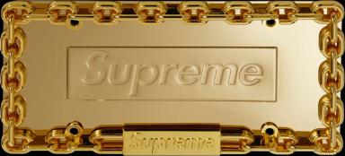 Supreme Chain License Plate Frame Gold