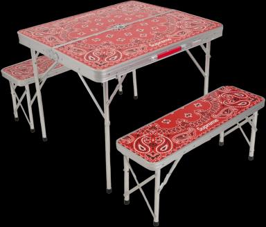 Supreme Coleman Folding Table Set Red