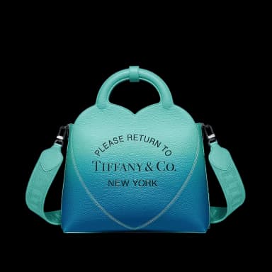 Small Tote Bag in Infinity Blue Leather in Infinity Blue Leather