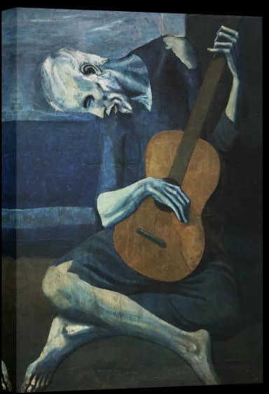 The Old Guitarist by Pablo Picasso Abstract Canvas Wall Art
