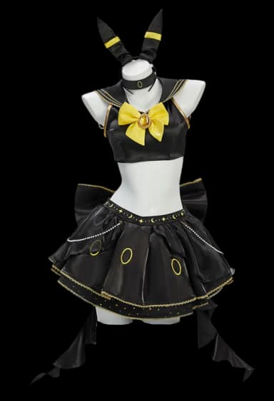 PM Derivative Magical Girl Sailor Suit Top and Skirt Set with Headband Choker Cosplay Costume