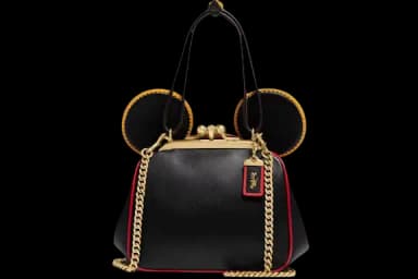 Coach x Disney Mickey Mouse Kisslock Leather Bag