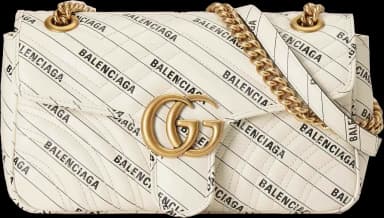 Gucci x Balenciaga The Hacker Project Small GG Marmont Bag White