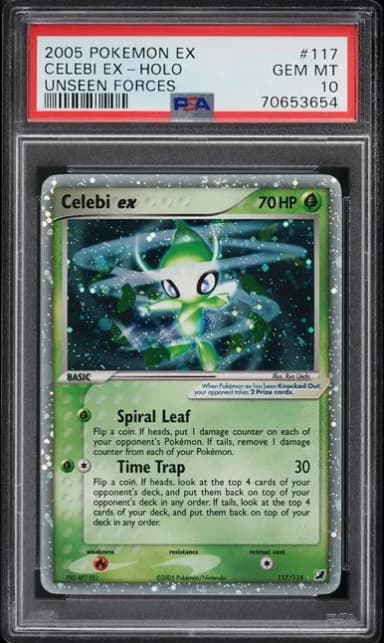 2005 Pokemon EX Unseen Forces Holo Celebi ex #117 PSA 10 GEM MINT
