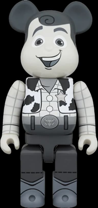 Bearbrick x Disney Woody 1000% B&W Ver.