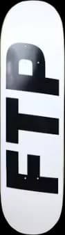 FTP Logo Skateboard Deck White/Black