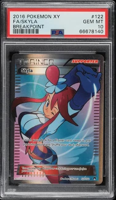 2016 Pokemon XY BREAKpoint Full Art Skyla #122 PSA 10 GEM MINT