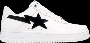 A Bathing Ape Bape Sta #2 White Patent
