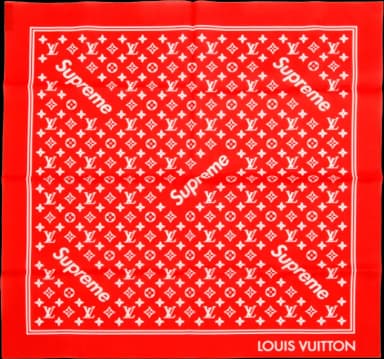 Supreme x Louis Vuitton Monogram Bandana Red