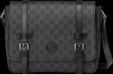 Gucci Messenger Bag GG Supreme Canvas Black/Grey