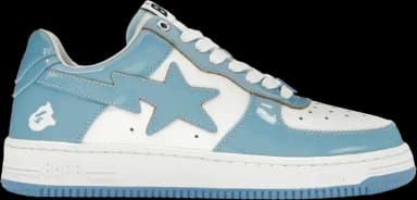 A Bathing Ape Bape Sta Patent Leather Blue White