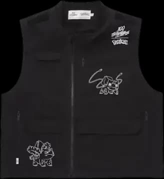 100 Thieves x Pokémon Bulbasaur Ivysaur Vest - Black