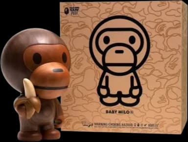 BAPE x Toyqube Baby Milo Wooden Figure