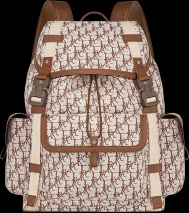 Dior x CACTUS JACK Hit The Road Backpack Coffee Brown