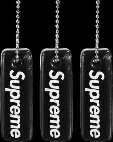 Supreme Floating Keychain (Set of 3) Black