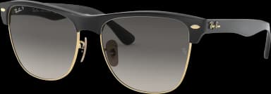 Ray-Ban Clubmaster Oversized Sunglasses Gloss Black/Grey Gradient (RB4175)