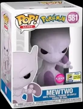 Funko Pop! Games Pokemon Mewtwo (Flocked) SDCC Exclusive Figure #581