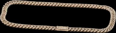 Cuban Chain 14MM Rose Gold ( 203 G ) ( 1430 Stones ) ( 36.34 CT )