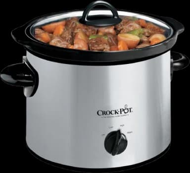 Crock-Pot Small 3 Quart Round Manual Slow Cooker